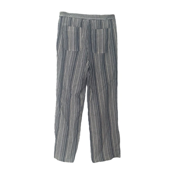 Land ‘n Sea Women’s Blue & White Striped Linen Relaxed Pants w/ Pockets Size S - Picture 2 of 9